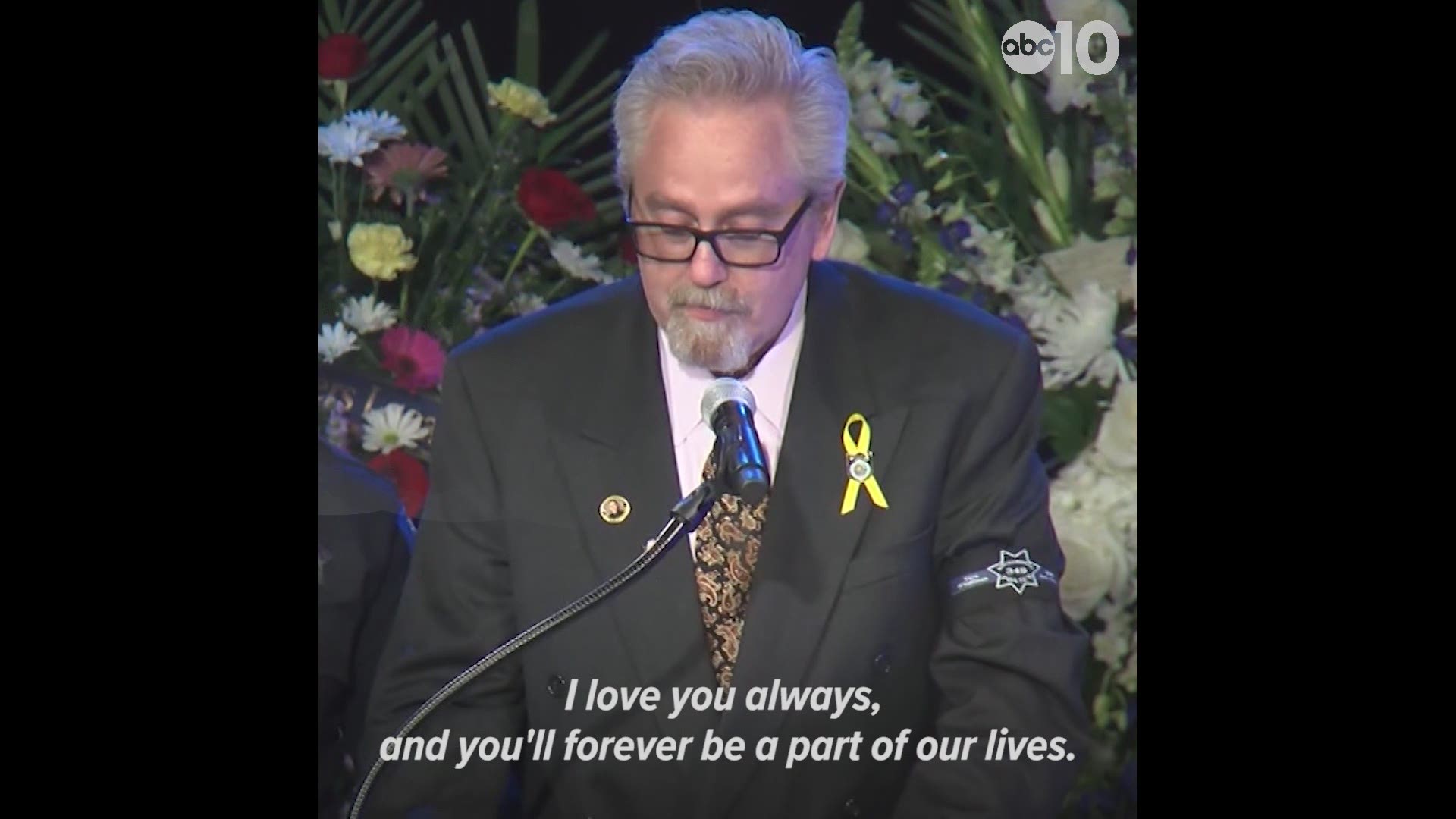 On the advice of Tara O'Sullivan's father, Denis, her godfather Gary Roush said he will choose to remember the positive impact she made on the world while she was in it - not the things that she will no longer get to do. "I love you always," Roush said at the fallen officer's funeral Thursday. "And you will forever be a part of our lives."