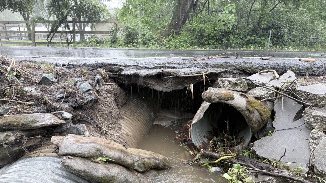 Storm damage closes section of Val Verde Road in Loomis