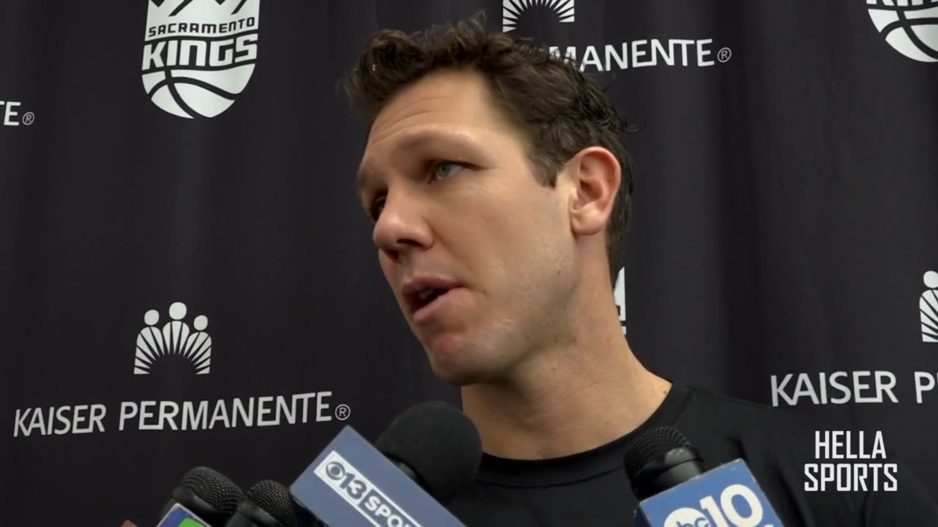Kings coach Luke Walton discusses the team’s practice in Sacramento while the NBA’s trade deadline passed on Thursday afternoon.