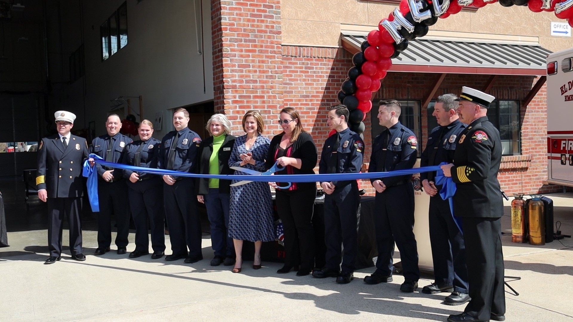 Medic 49 started taking calls for service March 15, but a ribbon cutting ceremony was held Saturday to "recognize the ambulance’s grand reopening."