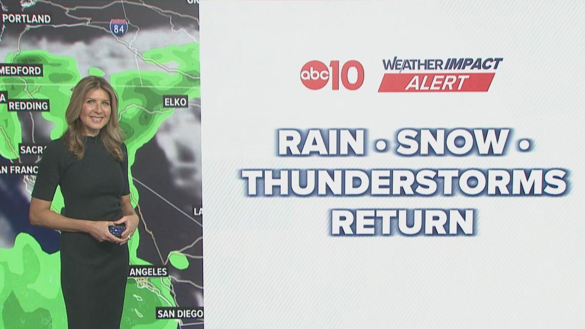 California Weather | Thunderstorms, rain and snow return this week ...