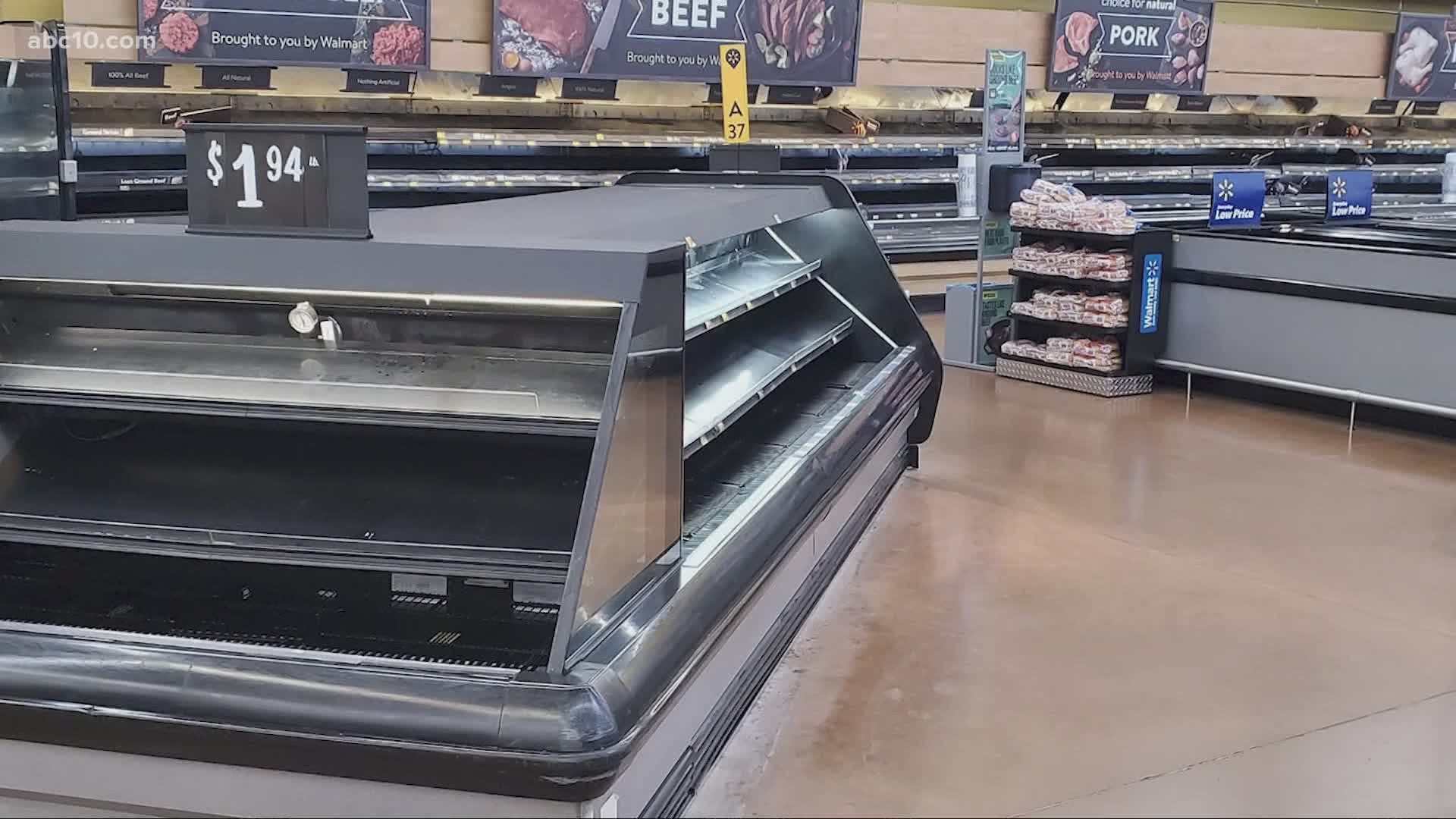 A Walmart in West Sacramento did not have fruit, vegetables or meat on its shelves for almost a week. Was it because of the recent heatwave?