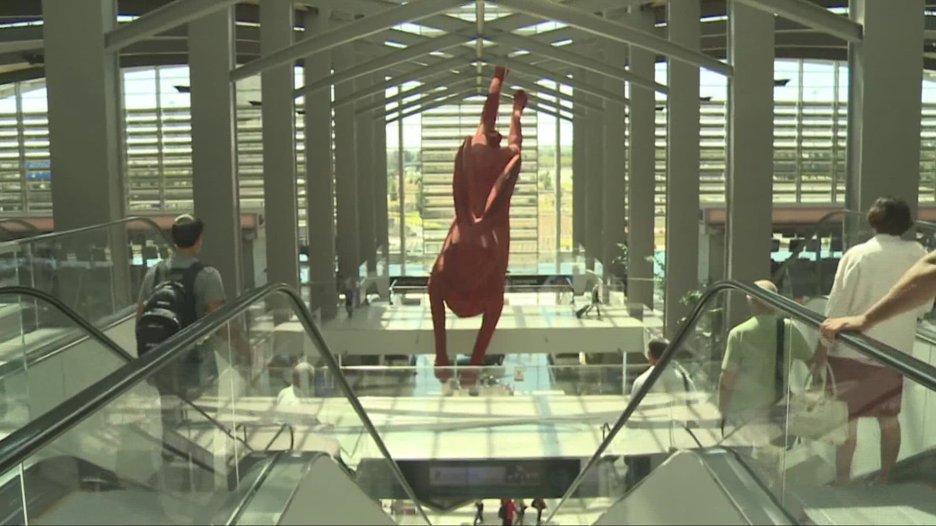 Have you noticed the big, red rabbit at the Sacramento International Airport? Well, it's name is Leap and it signifies motion.