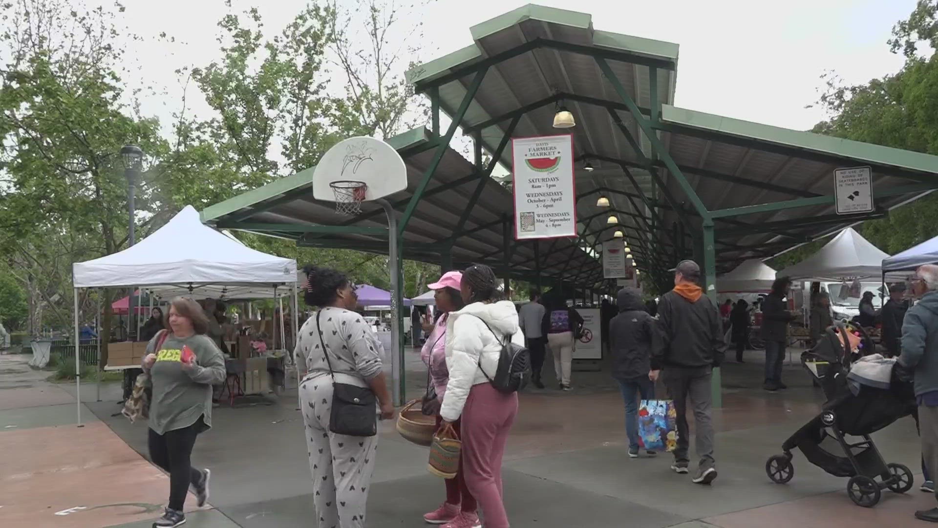 The Davis Farmers Market was back on Saturday after being canceled Wednesday. Residents say they're ready to find ways to heal from the tragedy.