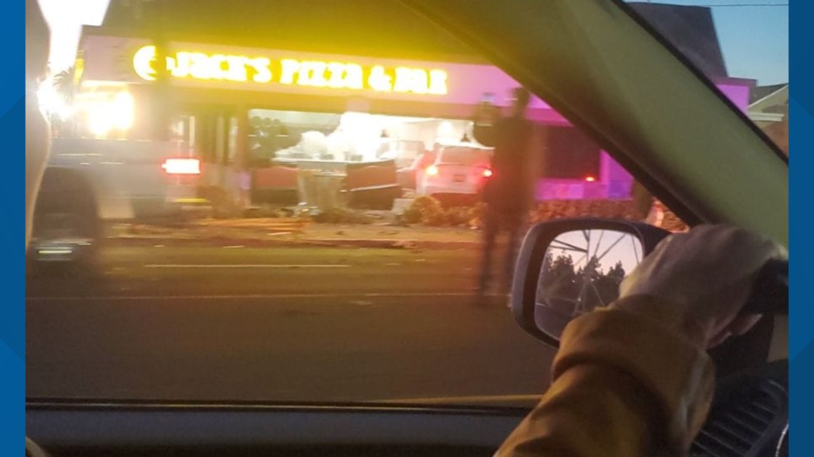 Photos Car crashes into Manteca pizza shop