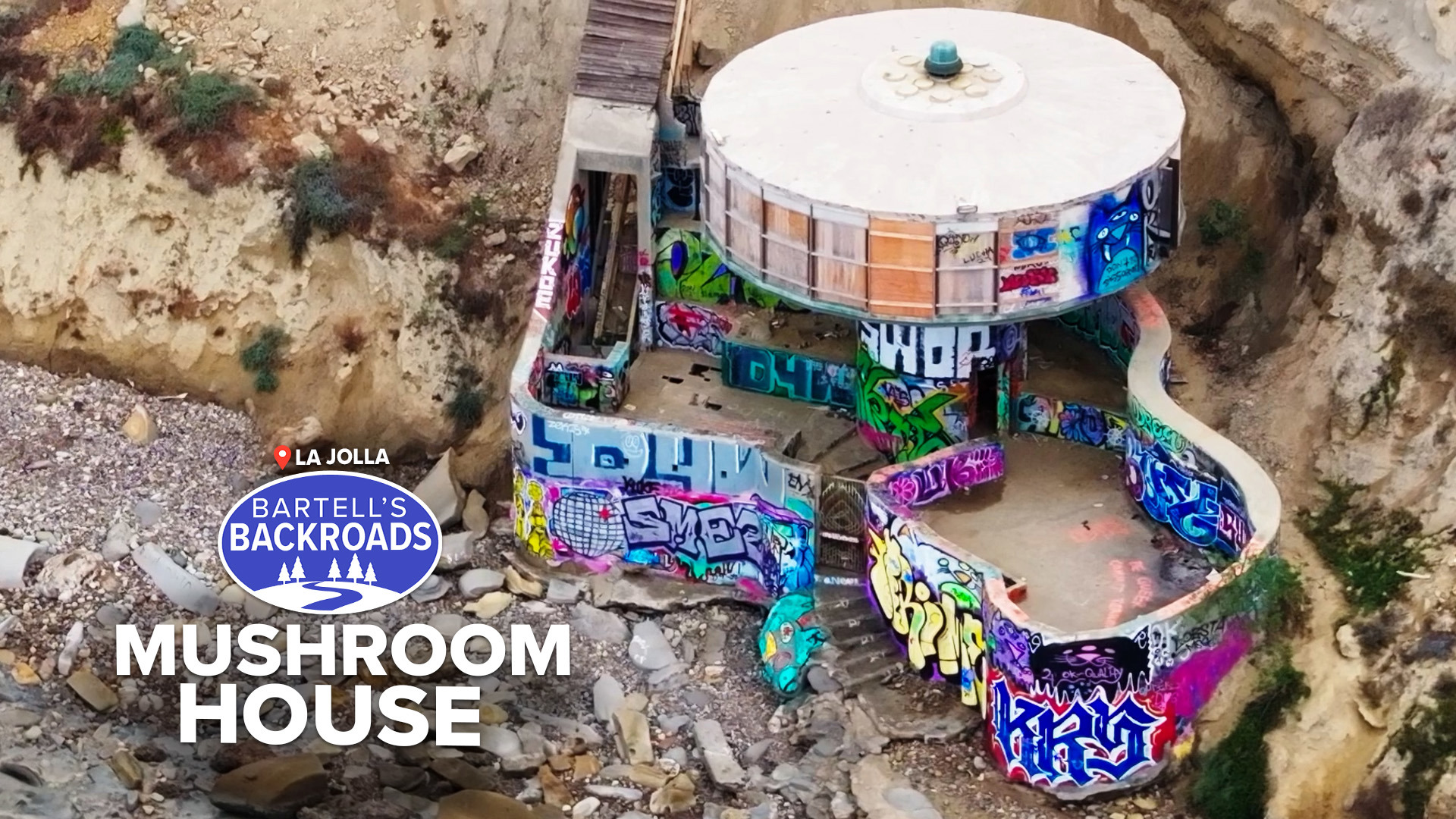 The Mushroom House near San Diego intrigues visitors with its sci-fi design, despite being a beach house built in the 1960s.