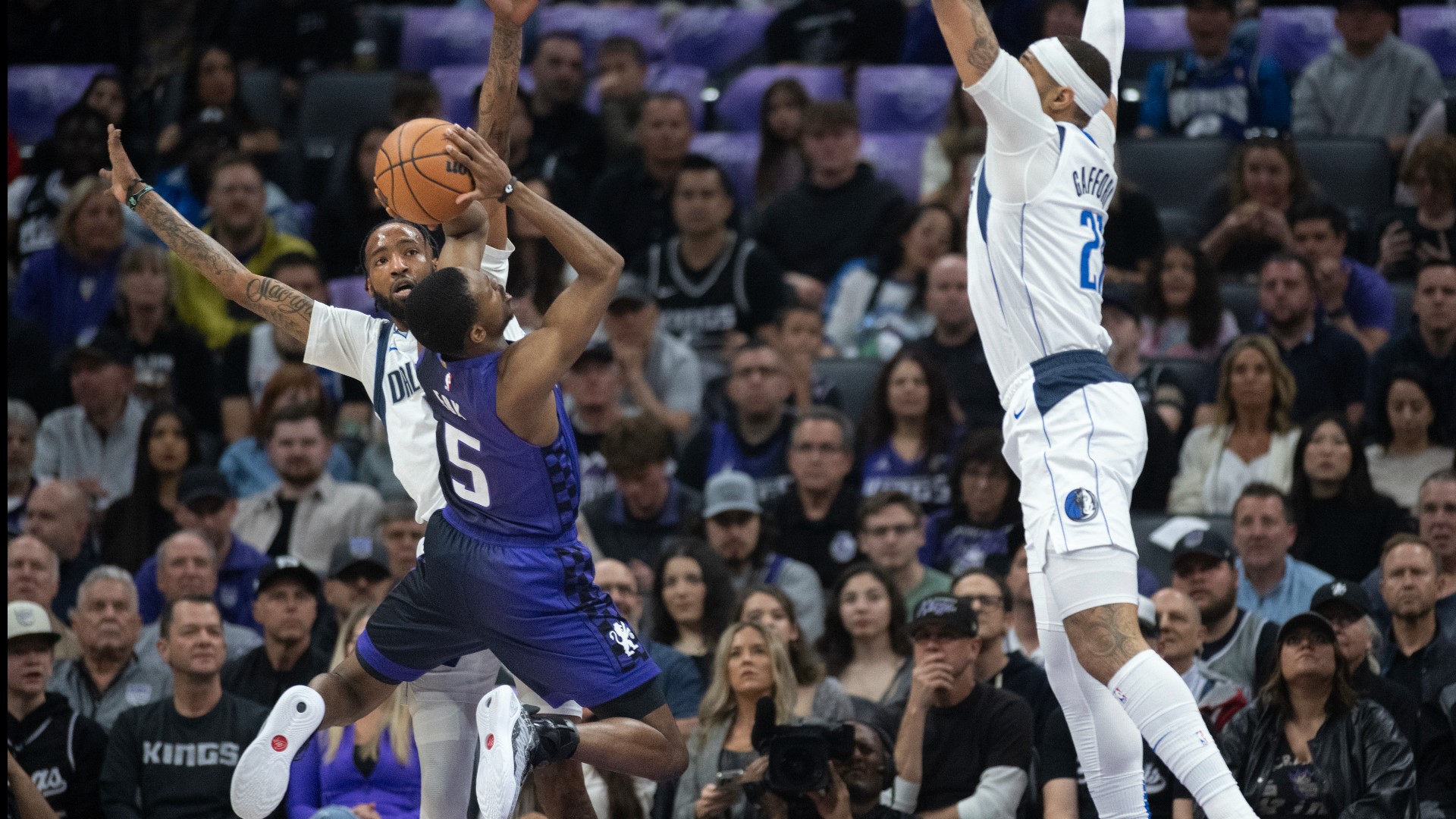 Luka Doncic scored 26 of his 28 points in the first half and the Dallas Mavericks beat the Sacramento Kings 132-96 on Tuesday night for their fifth straight win.