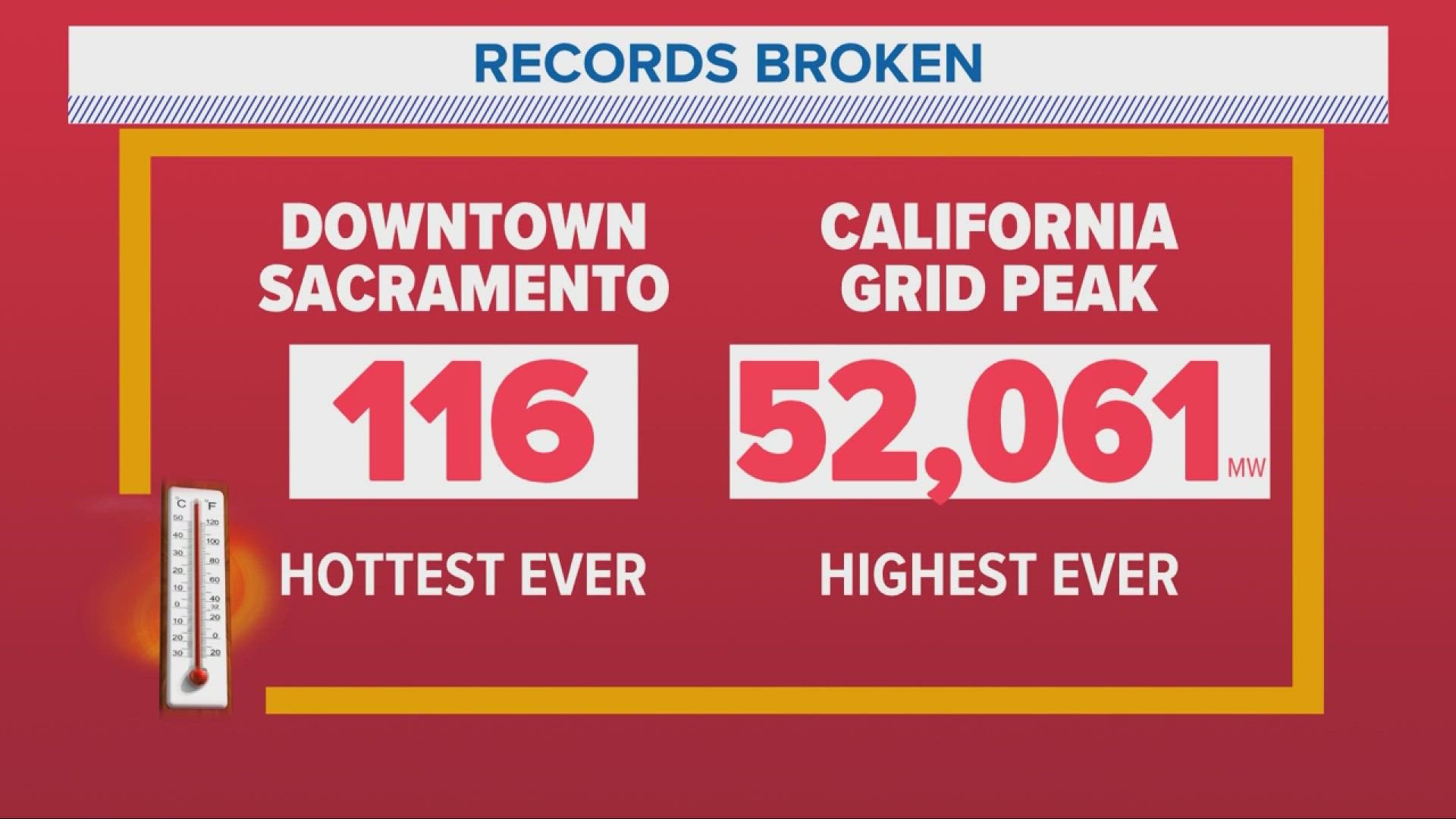 It was a historic day in Sacramento as official readings measured a temperature of 116 degrees
