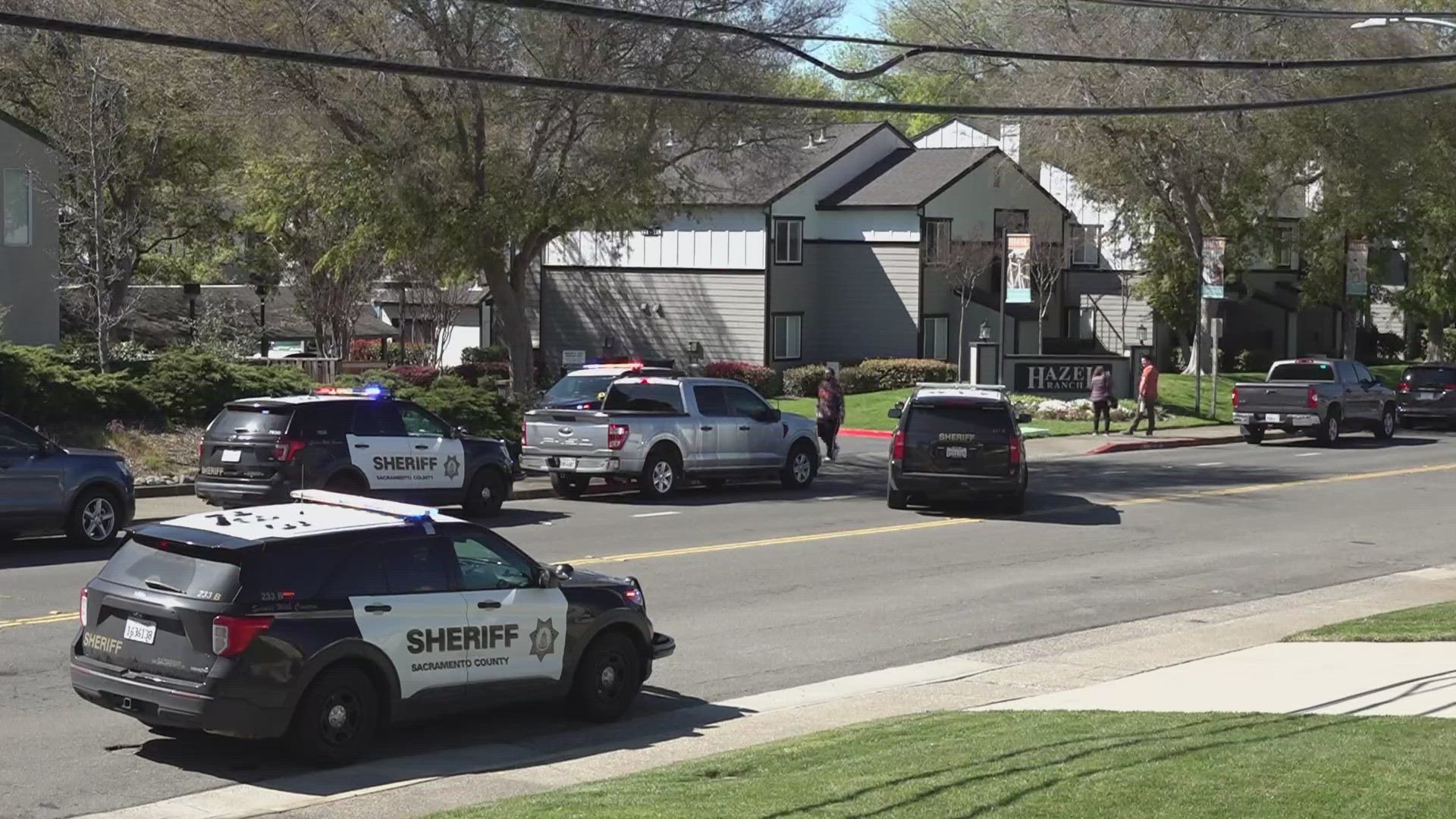 The Sacramento County Sheriff's Office says no deputies were injured after a shootout with a suspect.