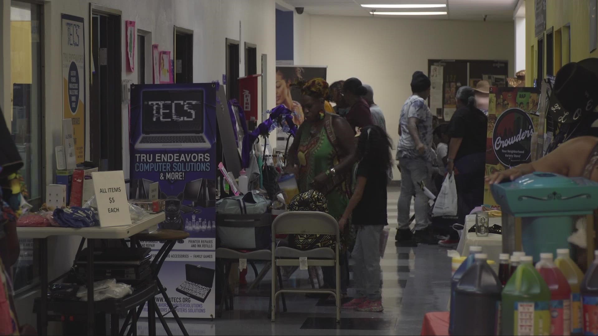 The "Youth Entrepreneurs Day" event included around 30 vendors with products ranging from clothing to baked goods.