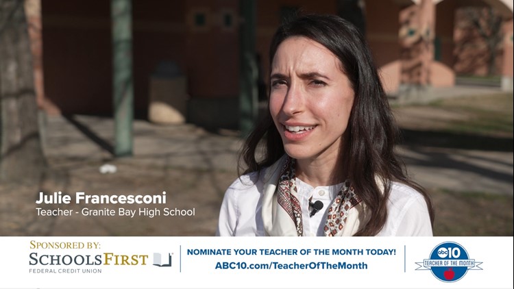 March 2023: ABC10's Teacher of the Month Julie Francesconi
