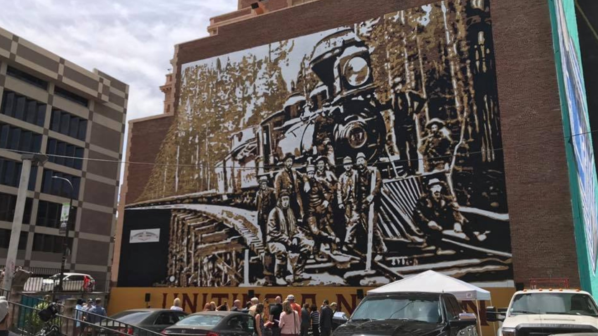 Sacramento has a new mural on the Elks Tower in downtown. Artist Maren Conrad says the mural aims to correct history by including images of Chinese immigrants who helped build the railroad.