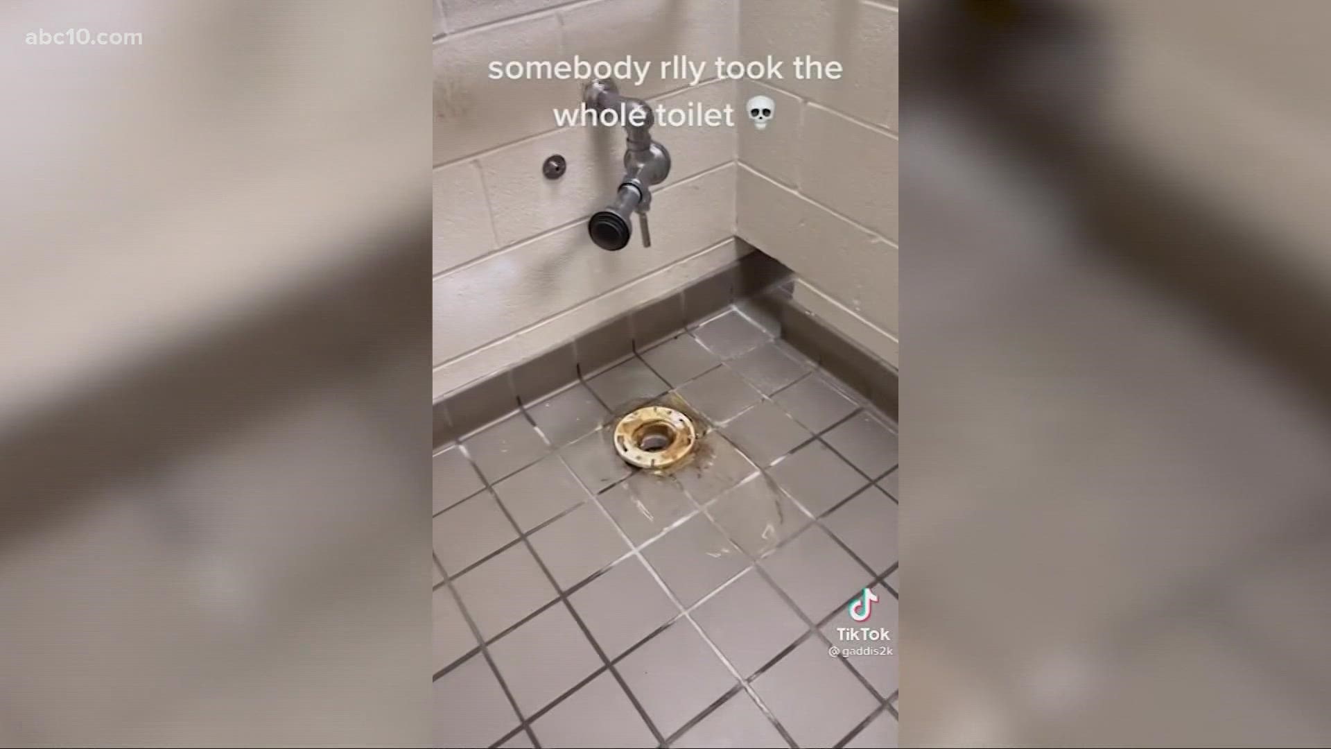 Male students at the high school are being told they can only use one restroom after a TikTok trend has led to the destruction of school property.