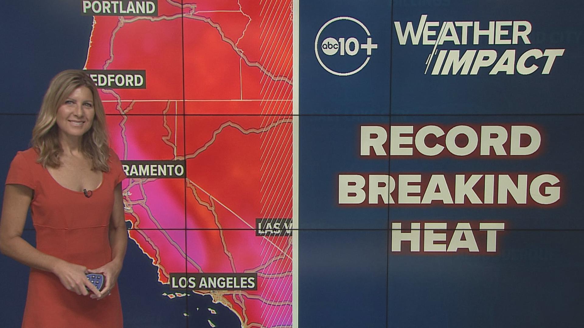 Early season fall heat delivers a daily high temperature record and record number of 100s for the year.