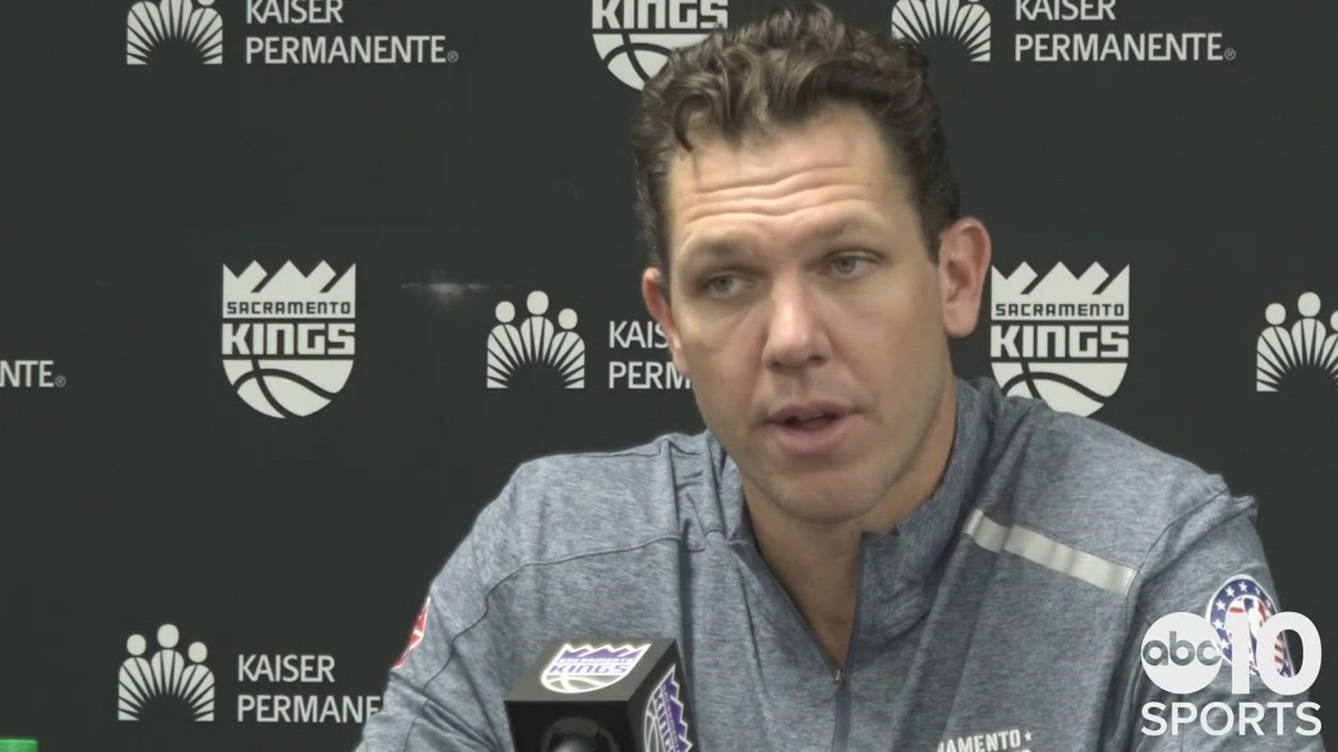 Kings head coach Luke Walton on Sacramento collecting its first home win of the season in Wednesday's 112-99 victory over the New Orleans Pelicans.