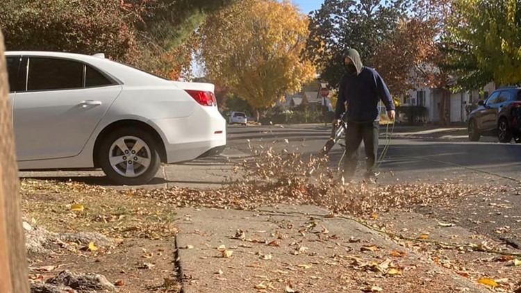 Stockton residents piling on when it comes to leaves with storm approaching