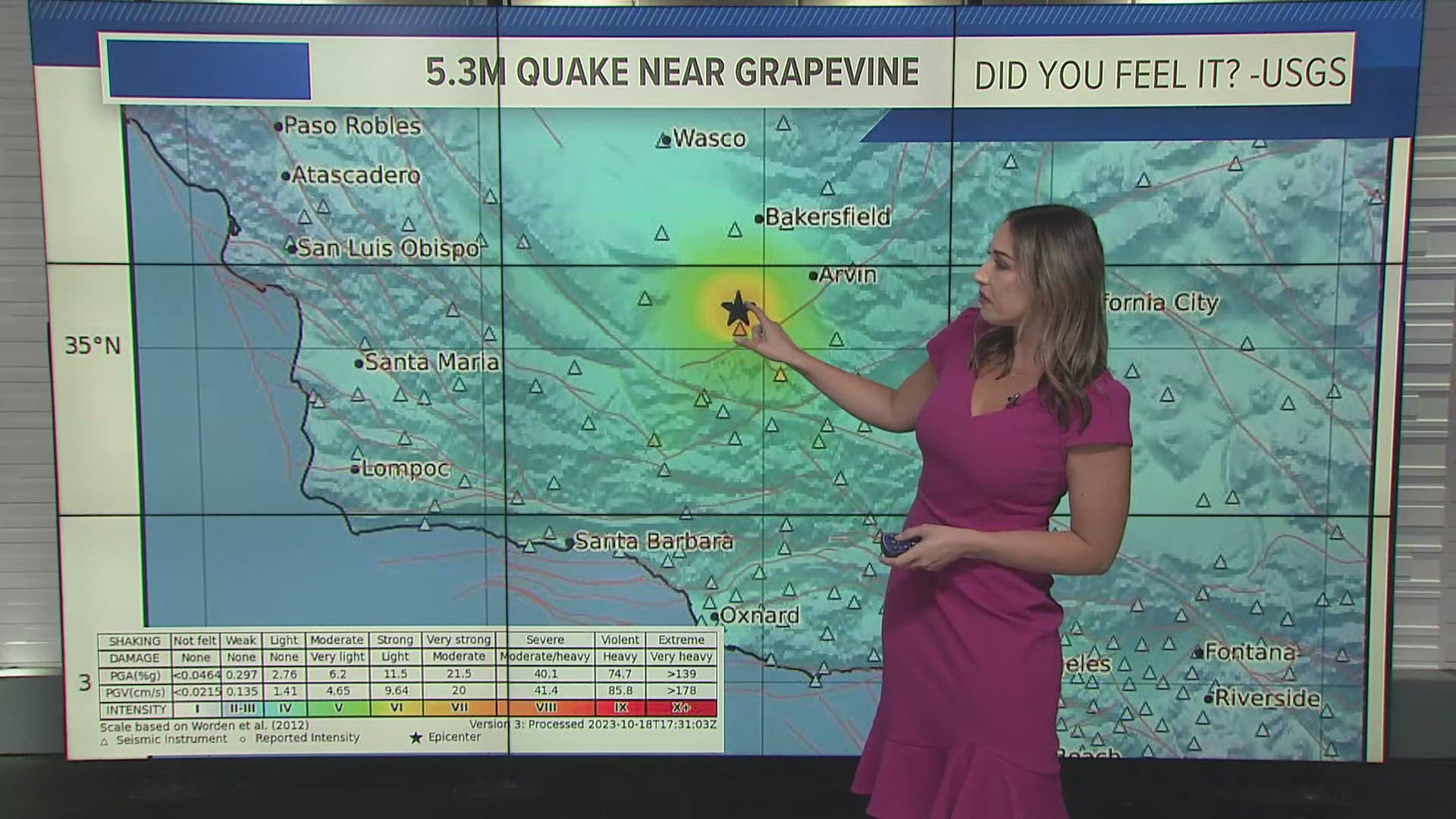 People reported feeling the earthquake in Los Angeles, Long Beach and Santa Clarita.