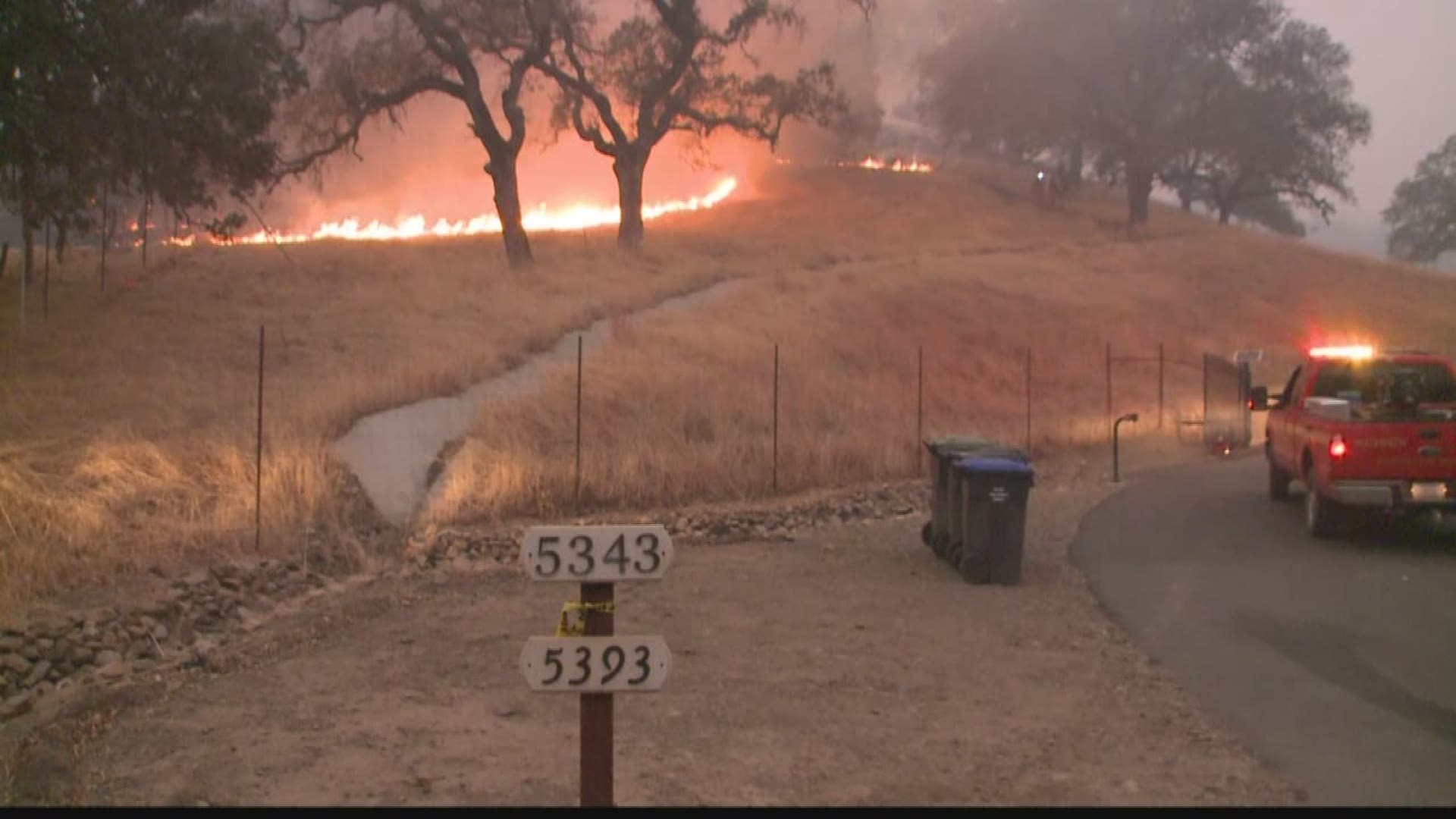 The Atlas Fire is moving south, forcing residents in Solano County to evacuate.