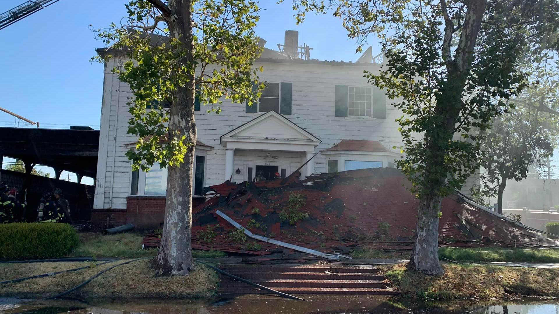 Smoke explosion blows roof off historic Modesto chapel | abc10.com