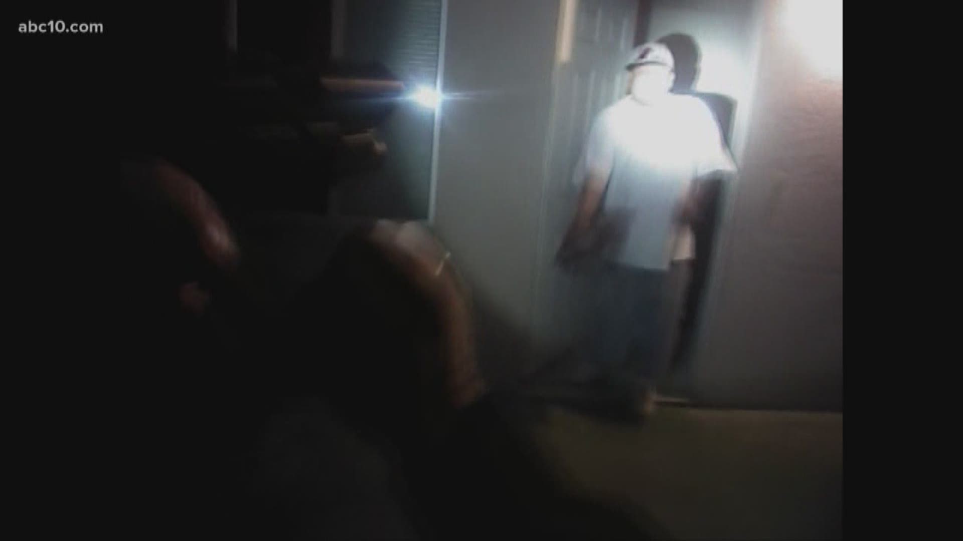 Modesto Police released body camera footage from a 2014 shooting that shows an officer responding to a domestic dispute fire one shot at an unarmed man.