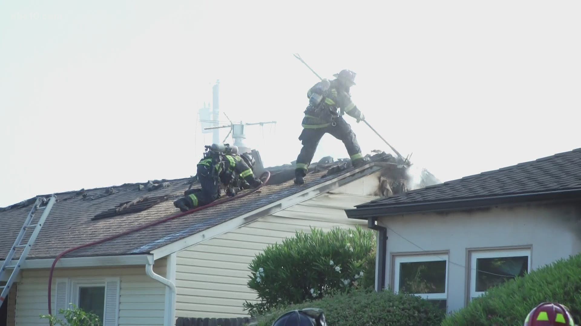 Firefighters were called out to the scene of the two-alarm blaze in the 5600 block of 11th Avenue just before 5 p.m.