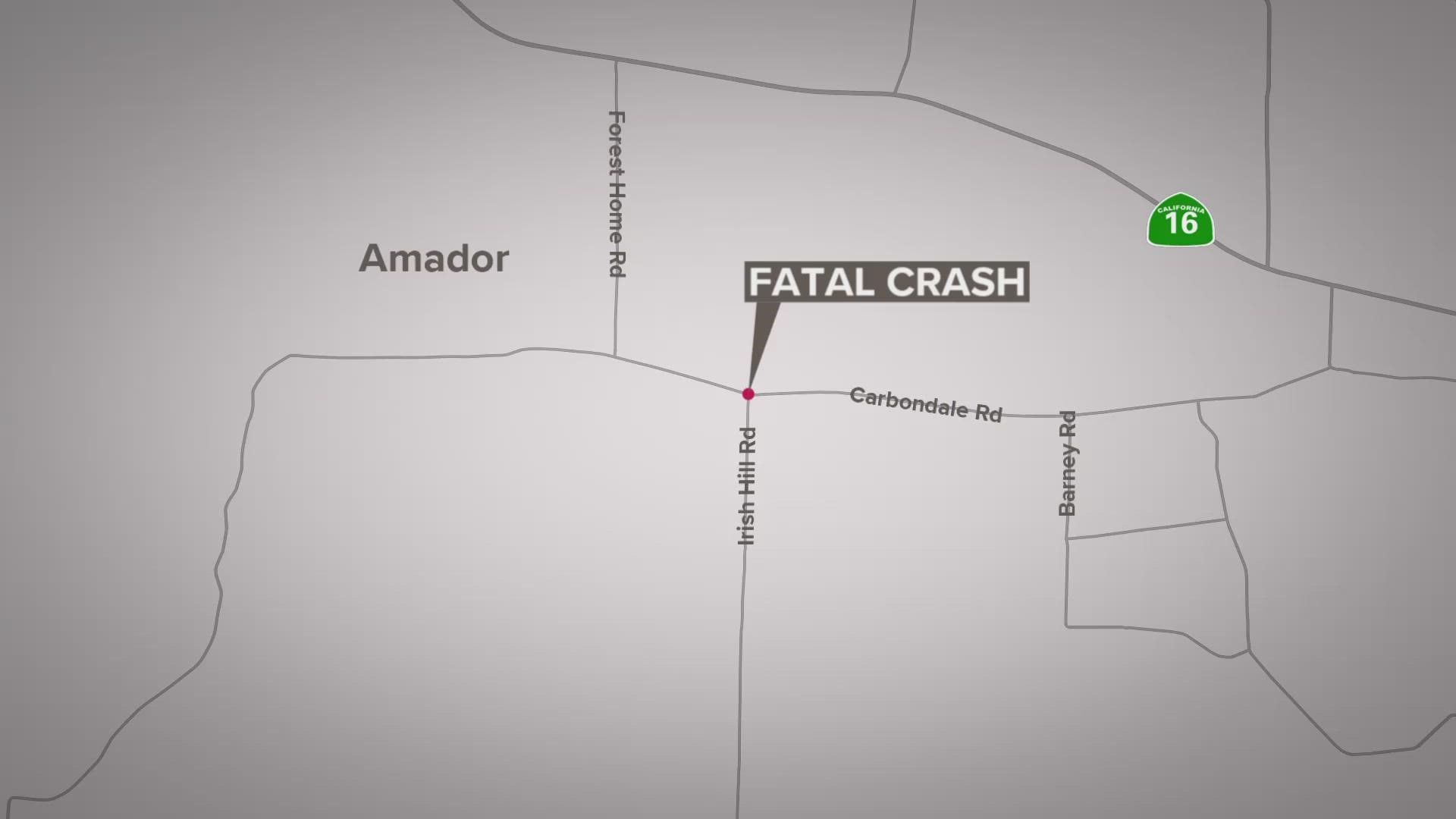 The crash happened this afternoon at Irish Hill Road and Carbondale Road