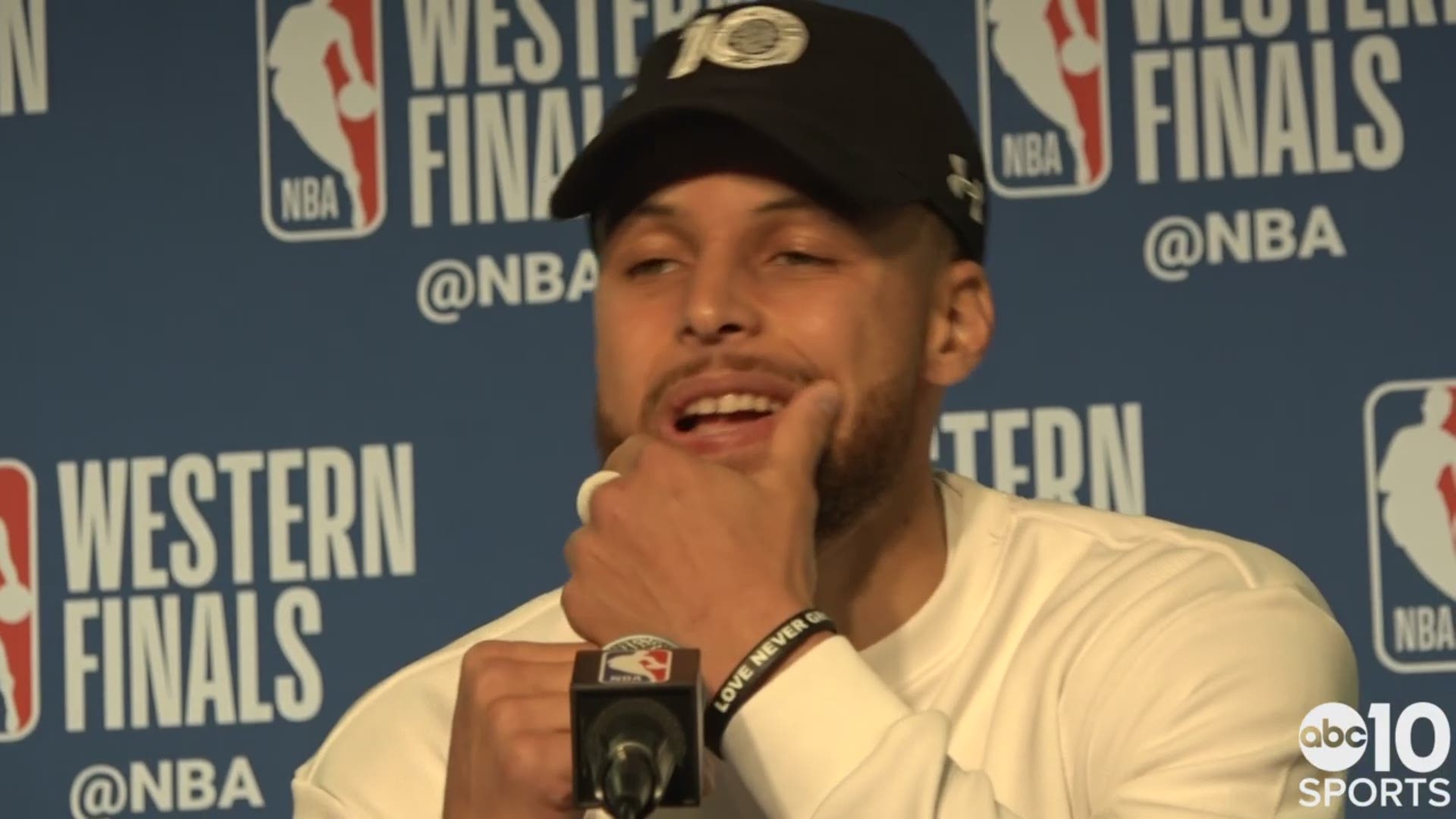 Warriors point guard Stephen Curry talks about Thursday's victory over the Trail Blazers in Game 2 of the Western Conference Finals to take a 2-0 series lead heading to Portland. He talks about the incredible matchup with his brother, Seth, the defensive play from Draymond Green and Andre Iguodala, and possibly not having Kevin Durant back in this series.