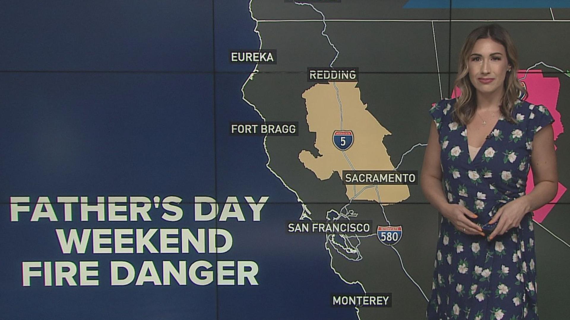 A Fire Weather Watch could escalate into a Red Flag Warning as California heads in Father's Day weekend.