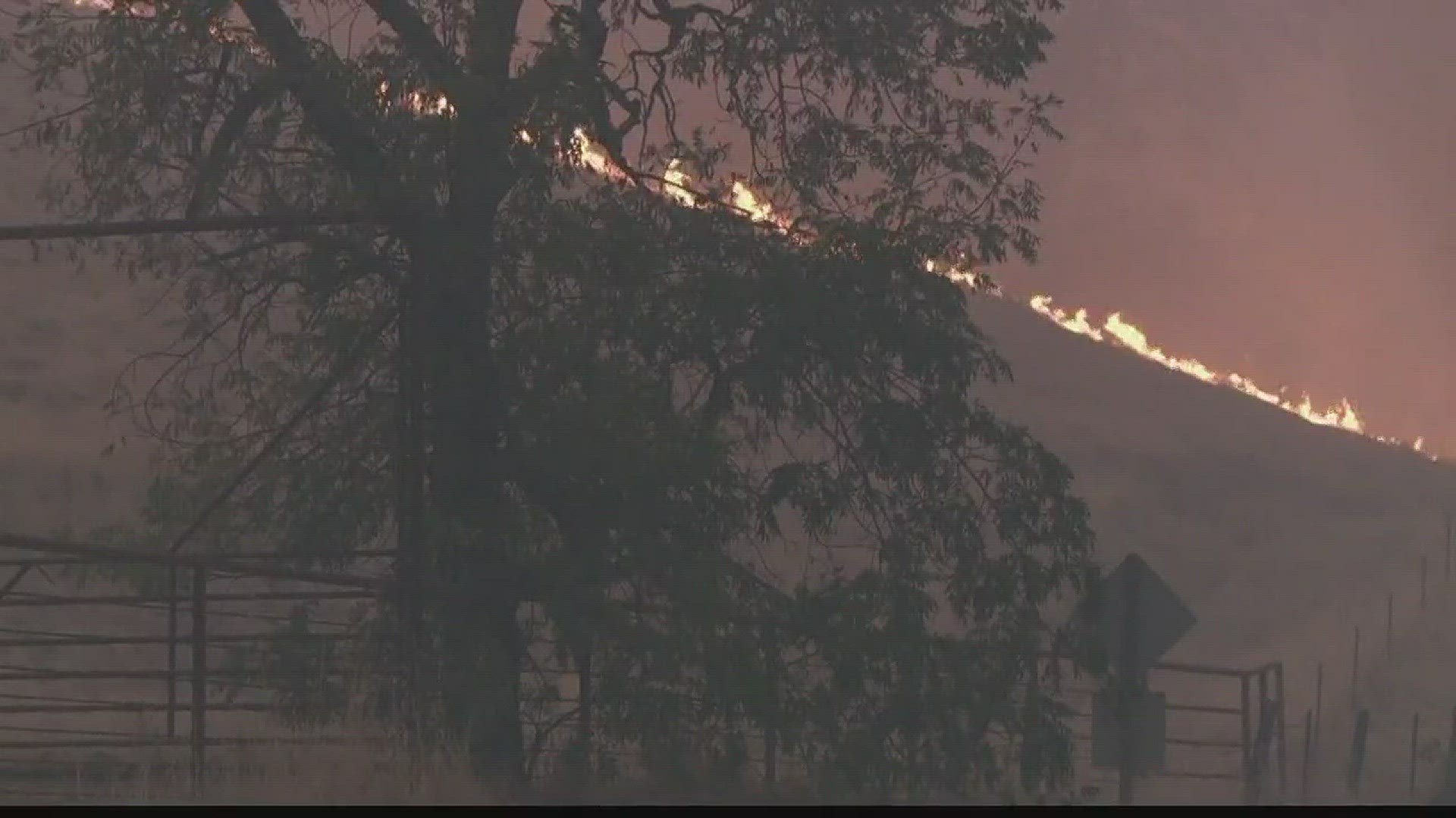 Evacuations have been ordered in Solano County as the Atlas Fire continues to move south toward homes.