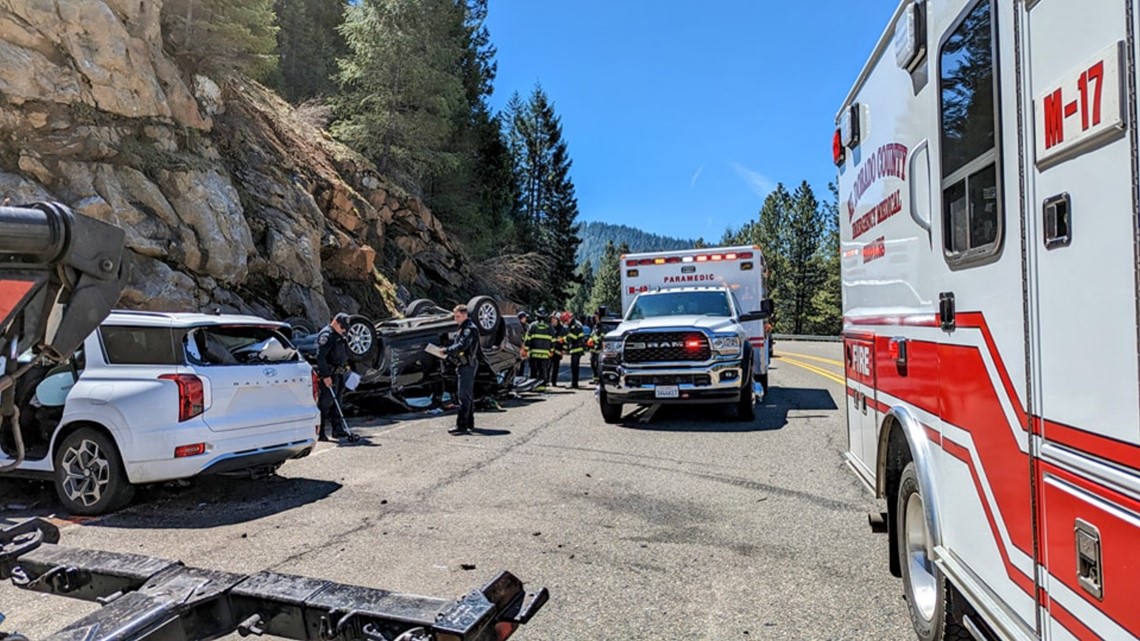 Crash on Highway 50 near Pollock Pines leaves 12 hurt