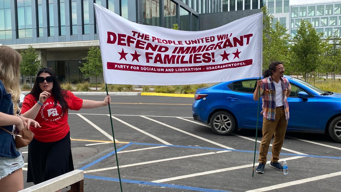 Immigrant advocates rally in Sacramento in response to Los Angeles protests