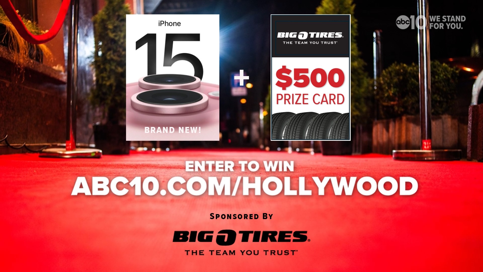 Enter to win today and don't miss Hollywood's Biggest Night on ABC10 Sunday, March 10th at 4:30pm.