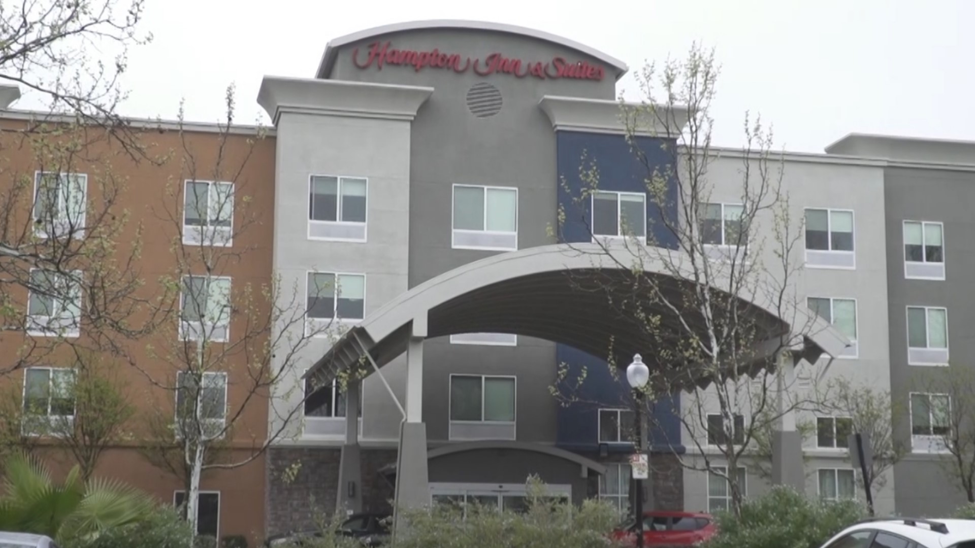 The Suisun City Police Department says they responded around 3:30 p.m. Friday to the Hampton Inn and Suites Suisun City Waterfront at 2 Harbor Center.