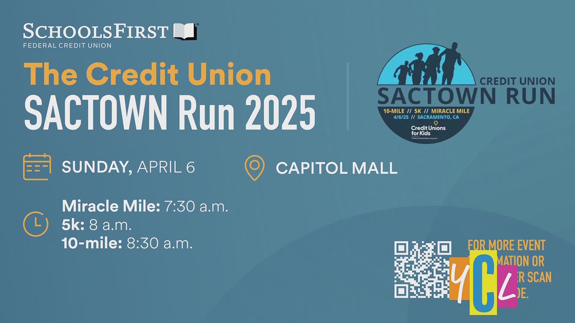 Join the Credit Union SacTown Run 2025! Whether running or cheering, your participation makes a difference! Sponsored by SchoolsFirst FCU.