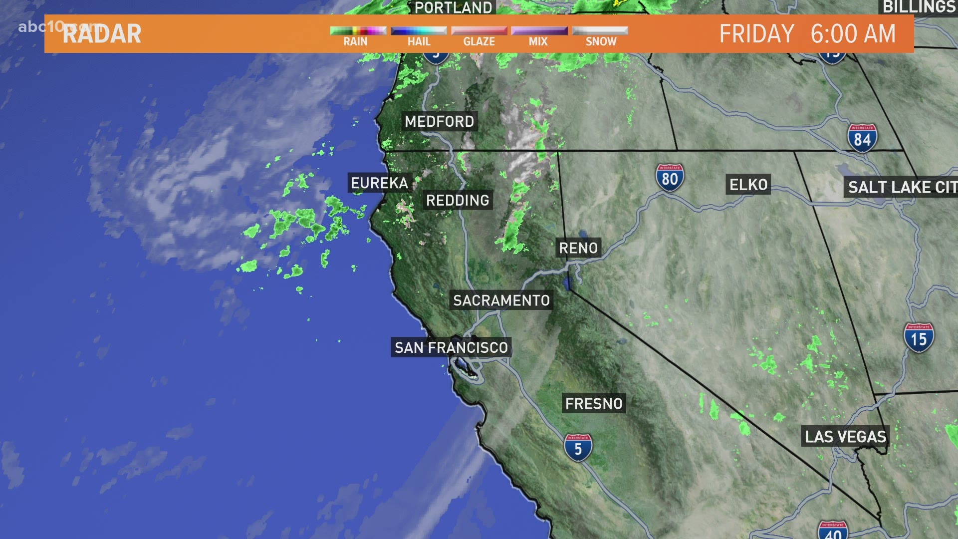 Rain and snow are on the way to Northern California with cooler temperatures.