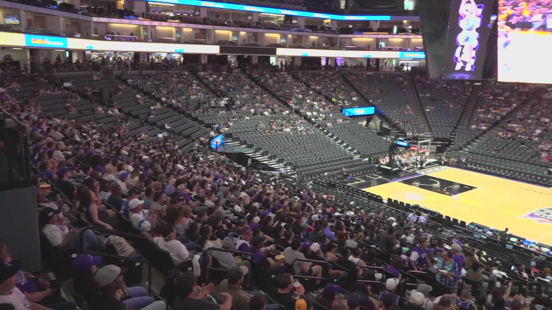 While the Sacramento Kings played on the Golden State Warriors home court, fans flooded into the Golden 1 Center for a watch party to see Game 6.