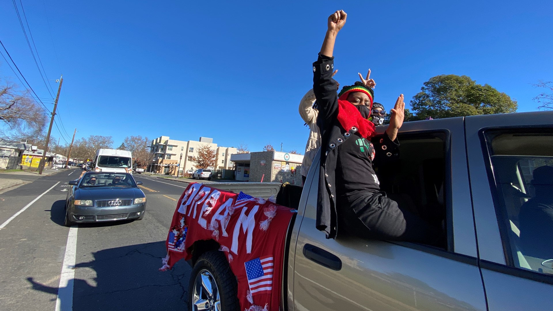 The MLK Jr. Day caravan made its way through Del Paso Heights, Meadowview, Oak Park and ended at Sacramento State University.