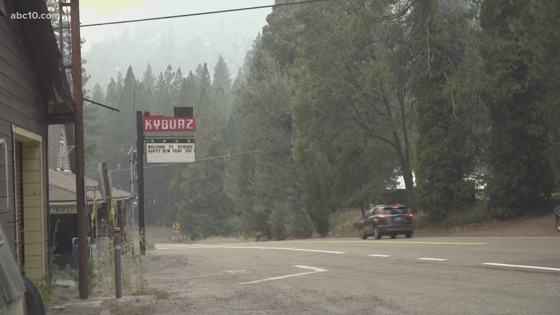 Town of KYBURZ smokey as Caldor Fire inches closer