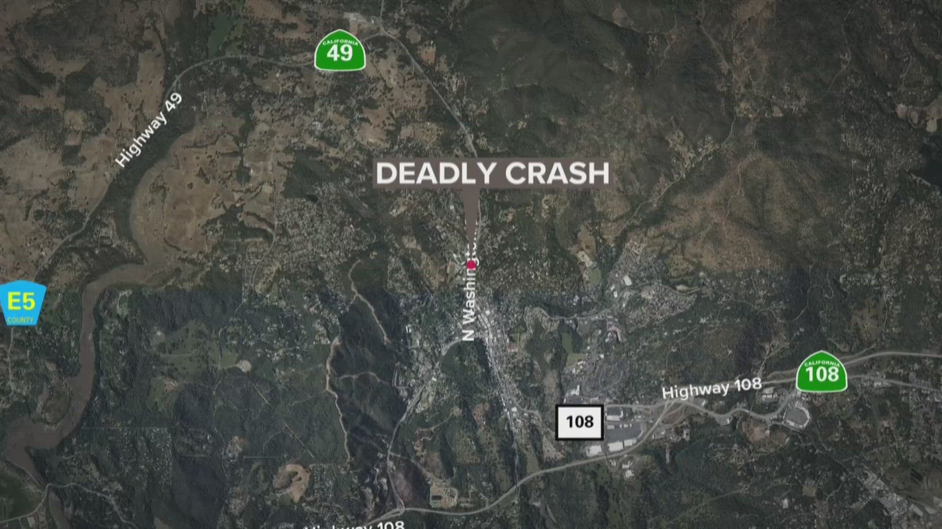 A crash on Highway 49 in Tuolumne County leaves four dead and one injured.