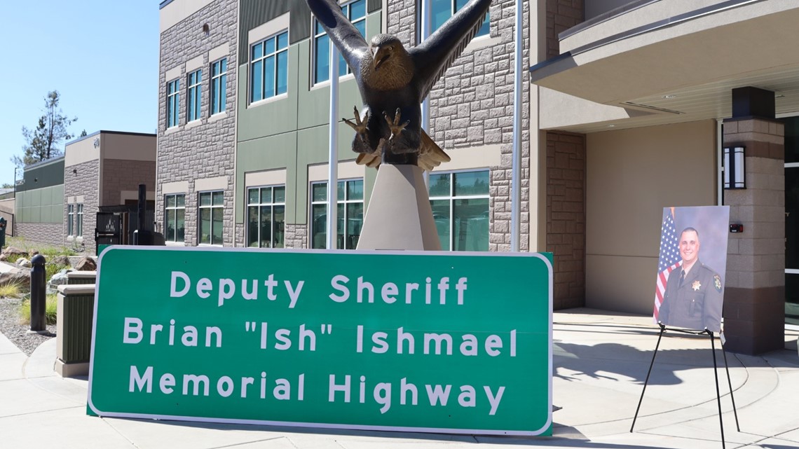 Deputy Brian Ishmael Memorial Highway sign unveiled | abc10.com