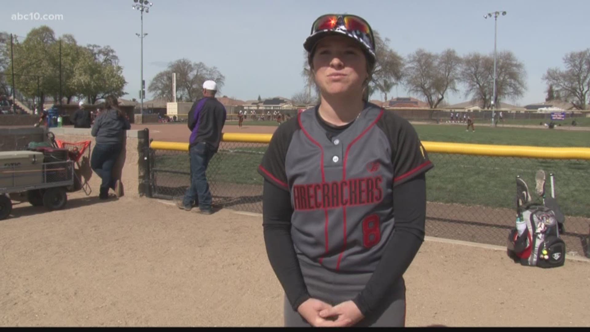 Go out to a softball tournament on any given weekend and you'll see hundreds of girls who can hit and pitch with the best of them. But it's what one Oakdale softball player can't do that sets her apart from everyone else.