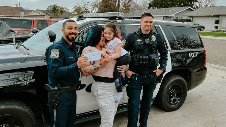 Turlock officers donate money to replace 7-year-old girl's stolen wheelchair