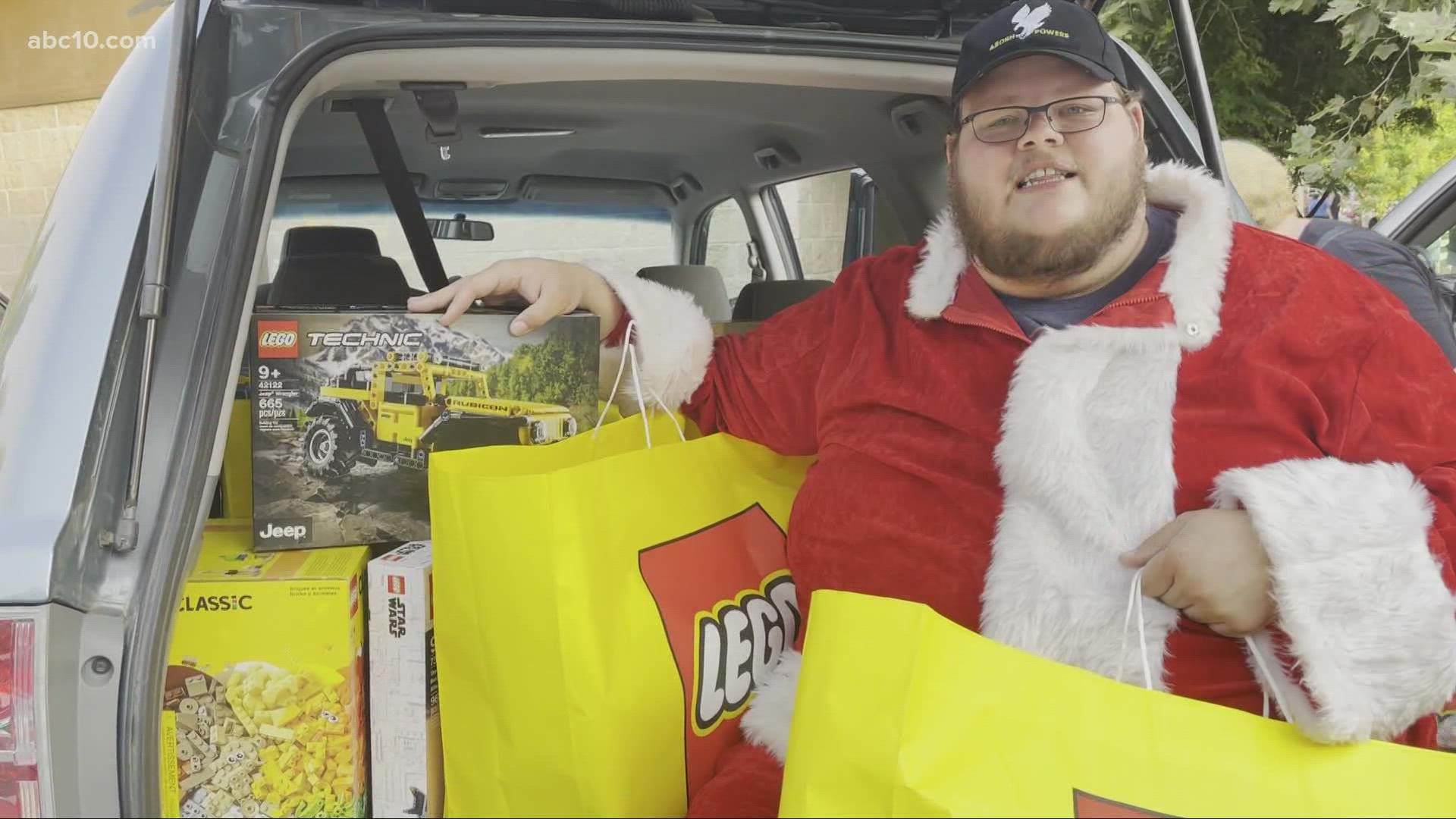 With a backlog of thousands of dollars of Lego from his popular social media channels, Earle decided to go out and give them to any kids impacted by the Caldor Fire.