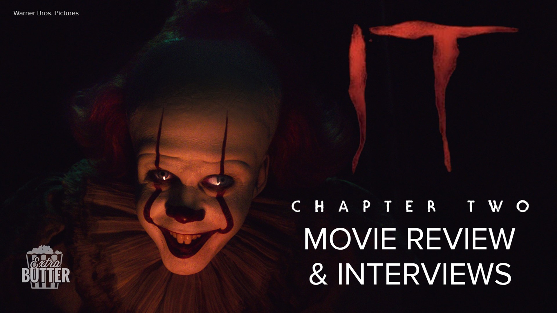Extra Butter reviews the new movie 'IT Chapter Two' from the premiere of the film. Hear from the stars of the movie in parts 2, 3 & 4 of this week's episode. Footage provided by Warner Bros.