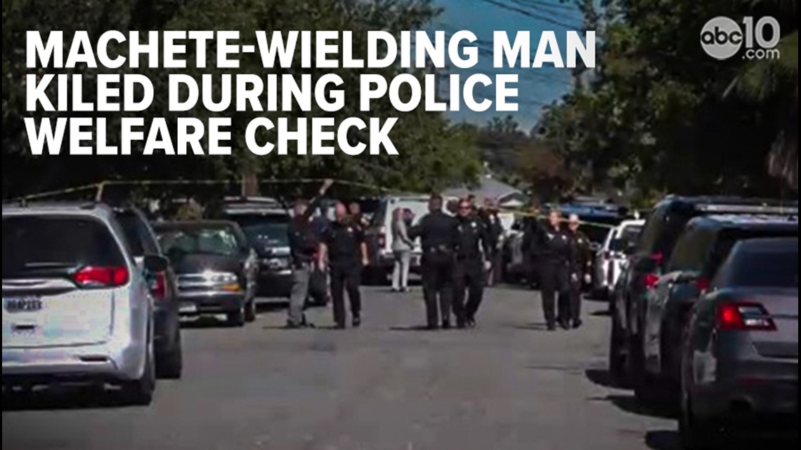 Daughter outraged when police kill machetewielding father during