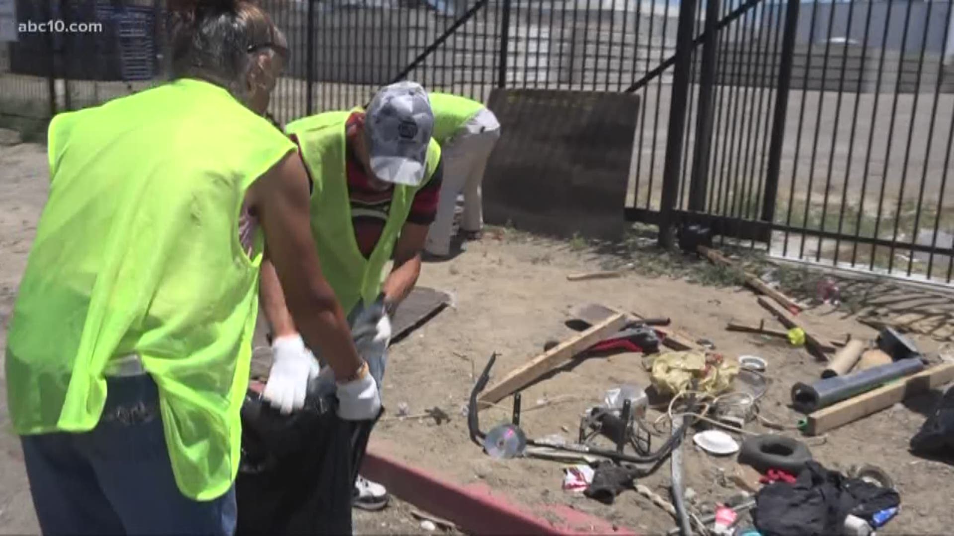 It began with a handful of community activists providing bags, tools and transportation for anyone homeless who wanted to volunteer to help to pick-up trash in the city.