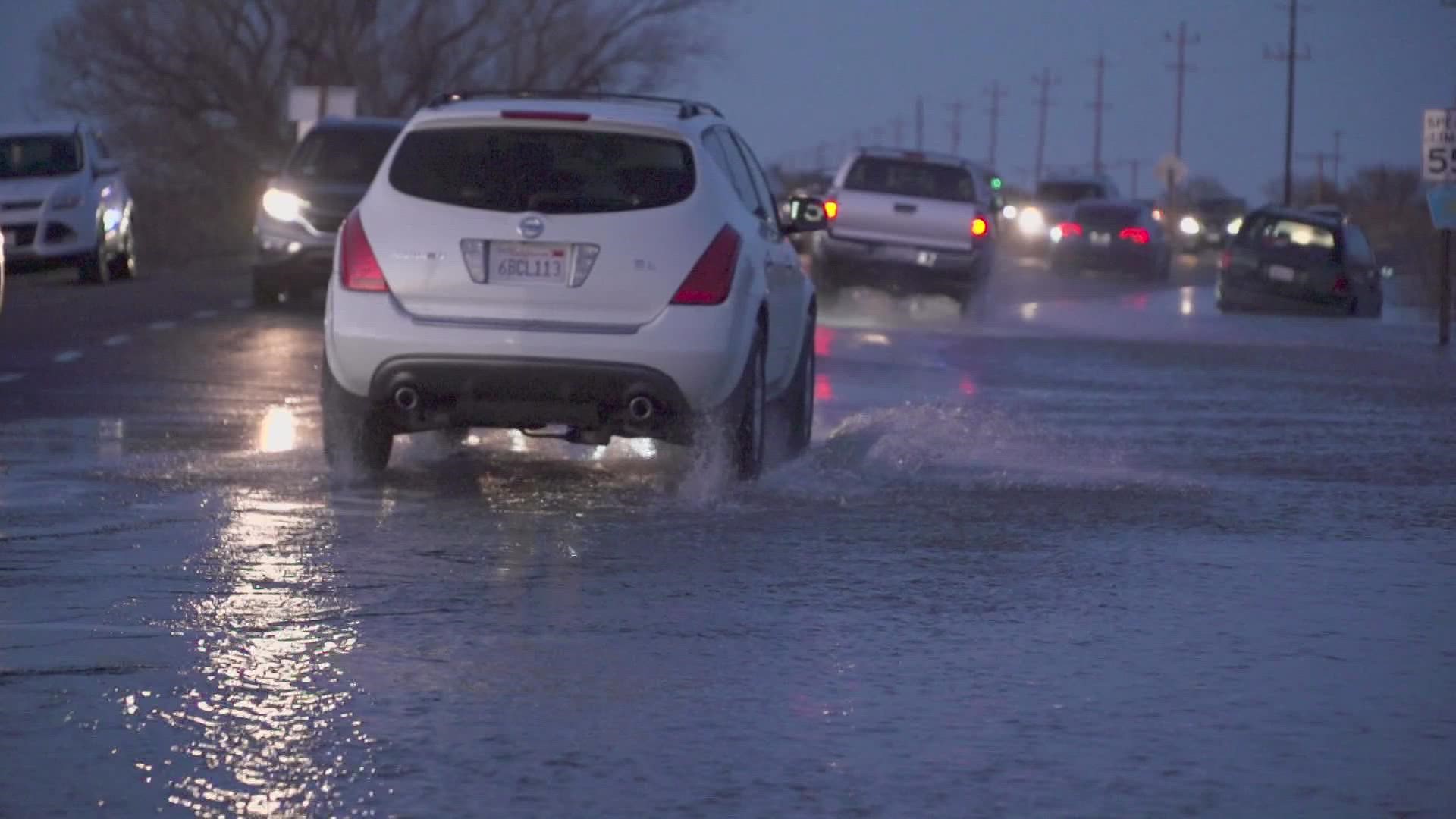 Engineers at the department of water resources estimate the water will hit the area around midnight. Officials are urging residents to get sandbags.