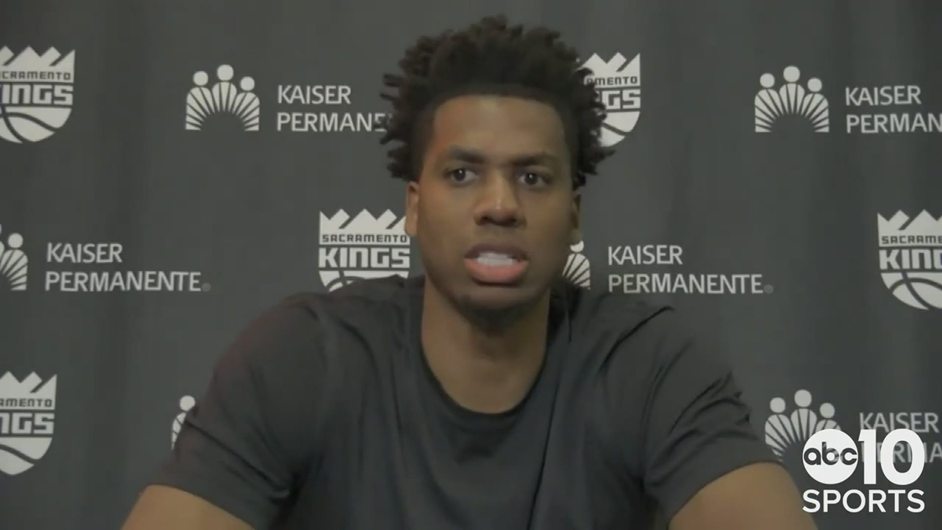 Hassan Whiteside tries to explain the Kings shortcomings after Sacramento dropped its eighth straight game in Wednesday's 123-111 loss to the Washington Wizards.