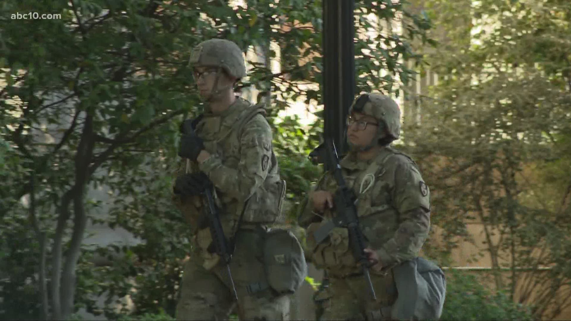 The National Guard remains in Sacramento on Wednesday as the city continues its curfew. The Guard is also helping protect the Capitol and businesses.