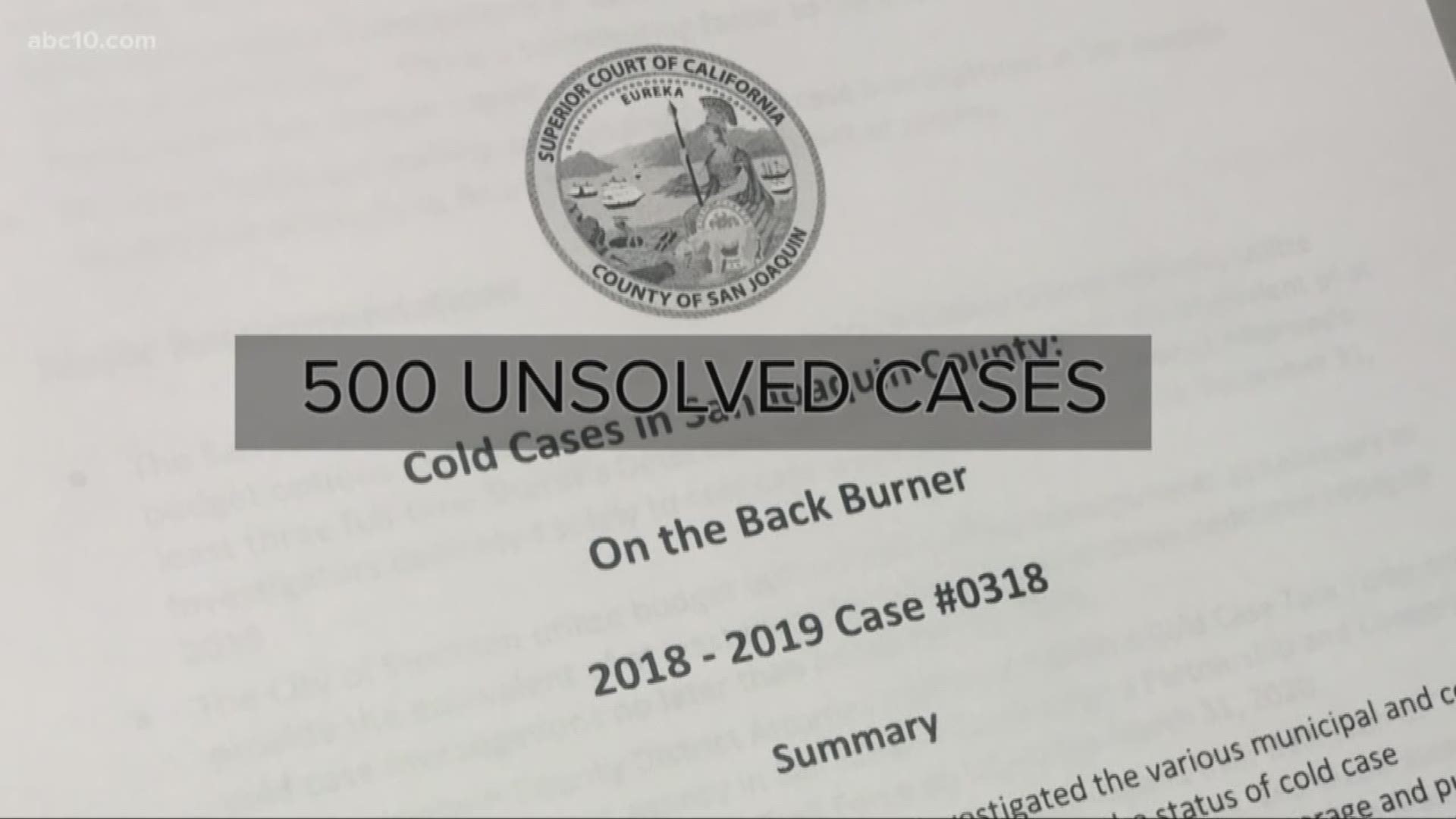 The San Joaquin County Grand Jury is making recommendations for more detectives and cold case task force to help with the counties more than 500 unsolved murders.